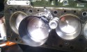 Pistons going in.