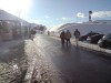 Just a little snow at the side of the road.