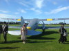 De-havilland dragon rapide & Kate just before our flight (pre-G&T).