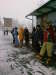 2nd day of skiing, waiting in anticipation for the bus (Monday)