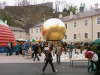 Another of the many squares, Gold ball & chess set.