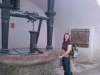 In the castle. A water spout, pumped up by water wheel system